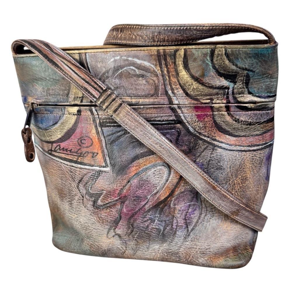 Jane Yoo wearable art shoulder bag artsy artisan artist Stylish Women's handbag - Picture 2 of 11